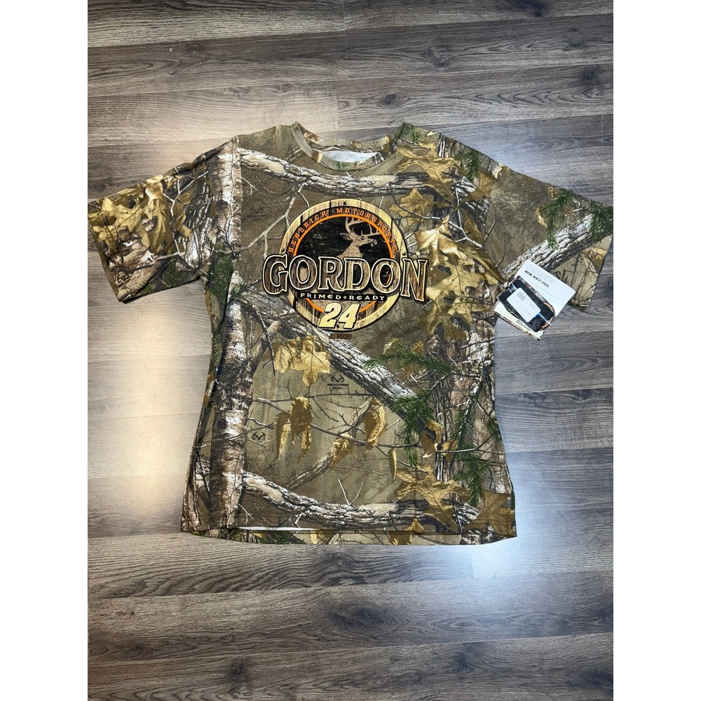 Jeff Gordon NASCAR Realtree Camo T-Shirt Hendrick Motorsports 24 Mens XL NWT